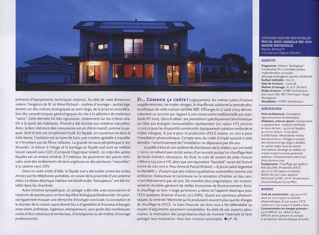 Construction à Cussey-sur-l’Ognon Primée 1er Prix Grenelle de l’environnement 2010, photo 36
